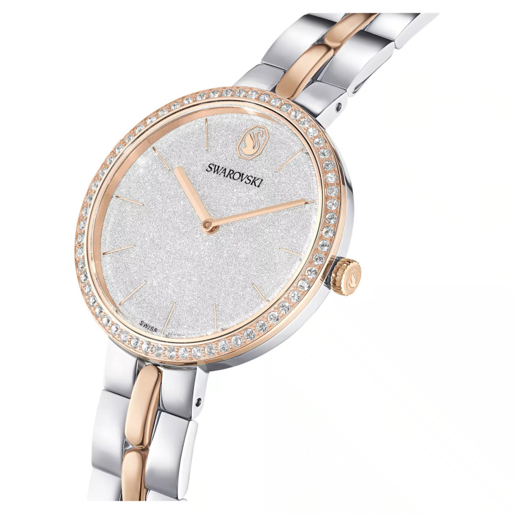 Cosmopolitan watch Swiss Made, Metal bracelet, Silver tone, Mixed metal finish